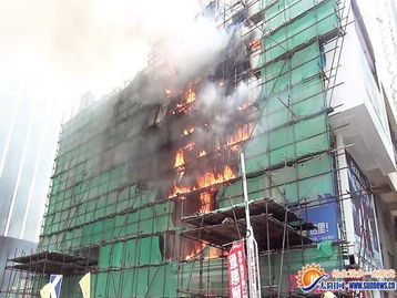 廈門一大廈突燃大火 系電焊火星濺落引起